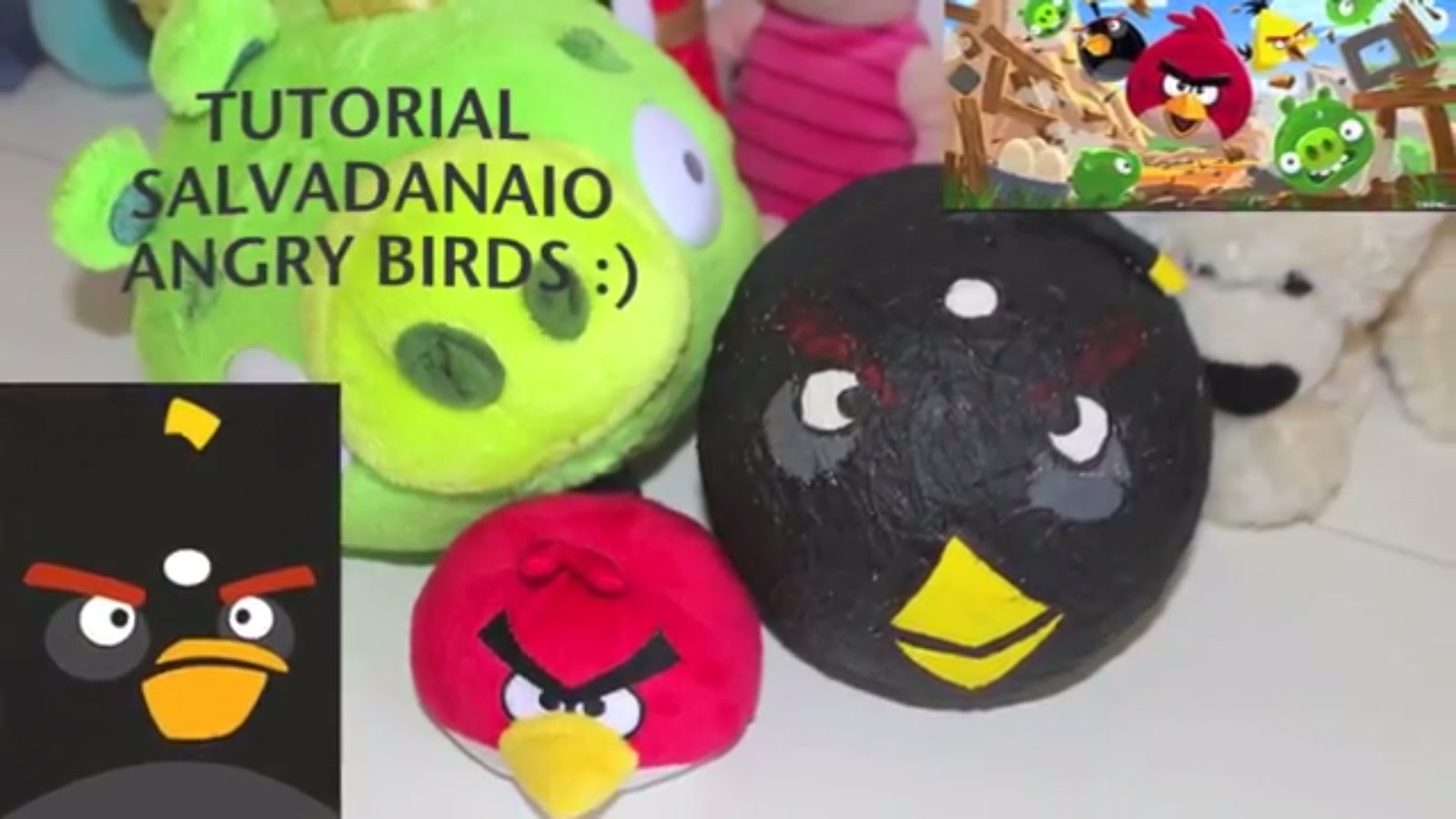 DIY: TUTORIAL salvadanaio Angry Birds Facile da realizzare #2