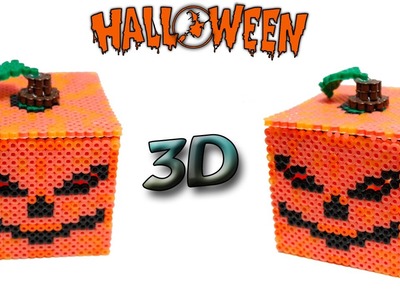 ZUCCA DI HALLOWEEN 3D Hama Beads.Perler Beads Pumpkin