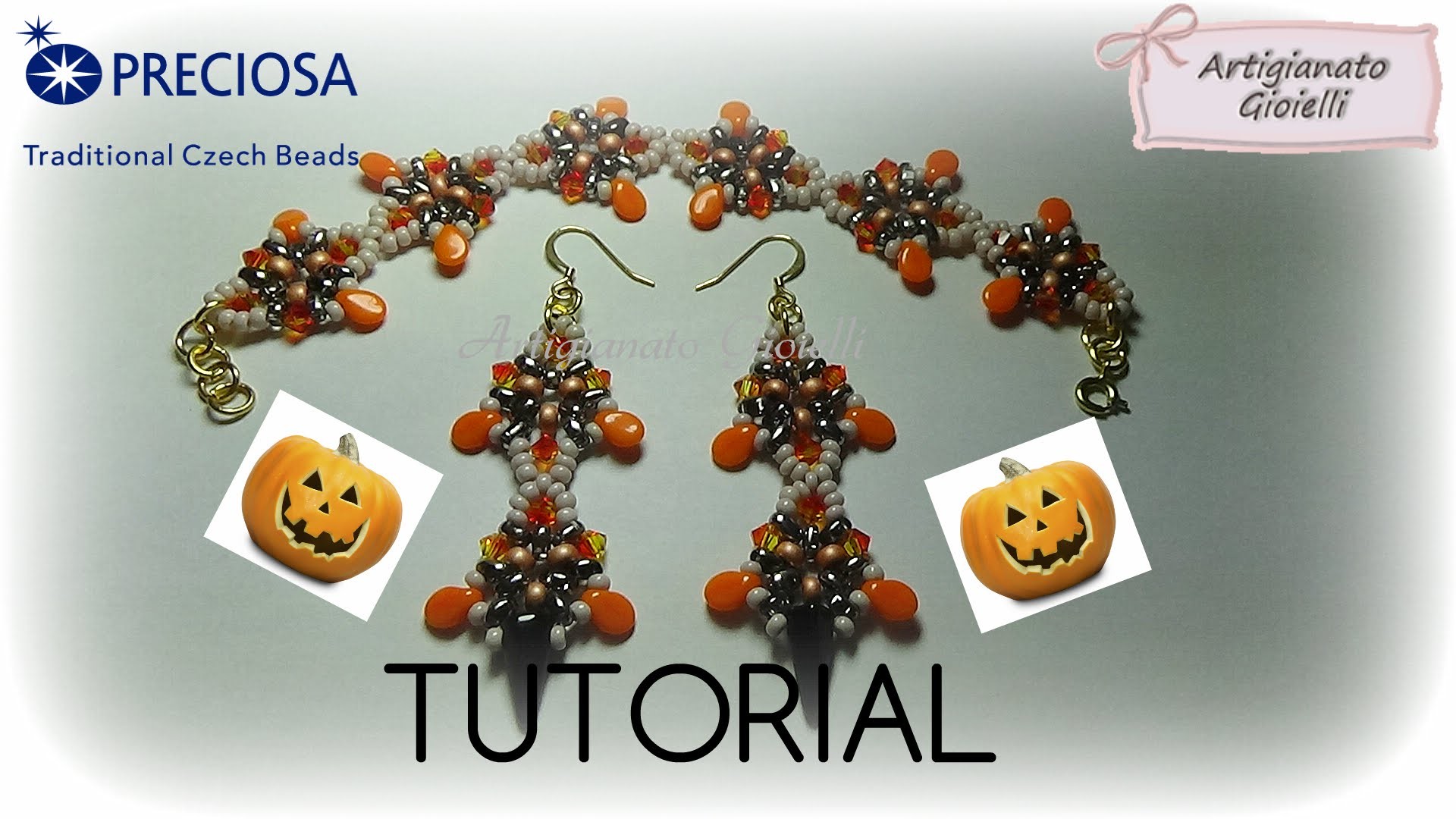Tutorial Perline Halloween - Come fare orecchini con twin bead e pip