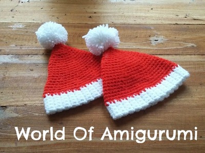 Cappello di Babbo Natale per Amigurumi | How to crochet a Santa Claus hat