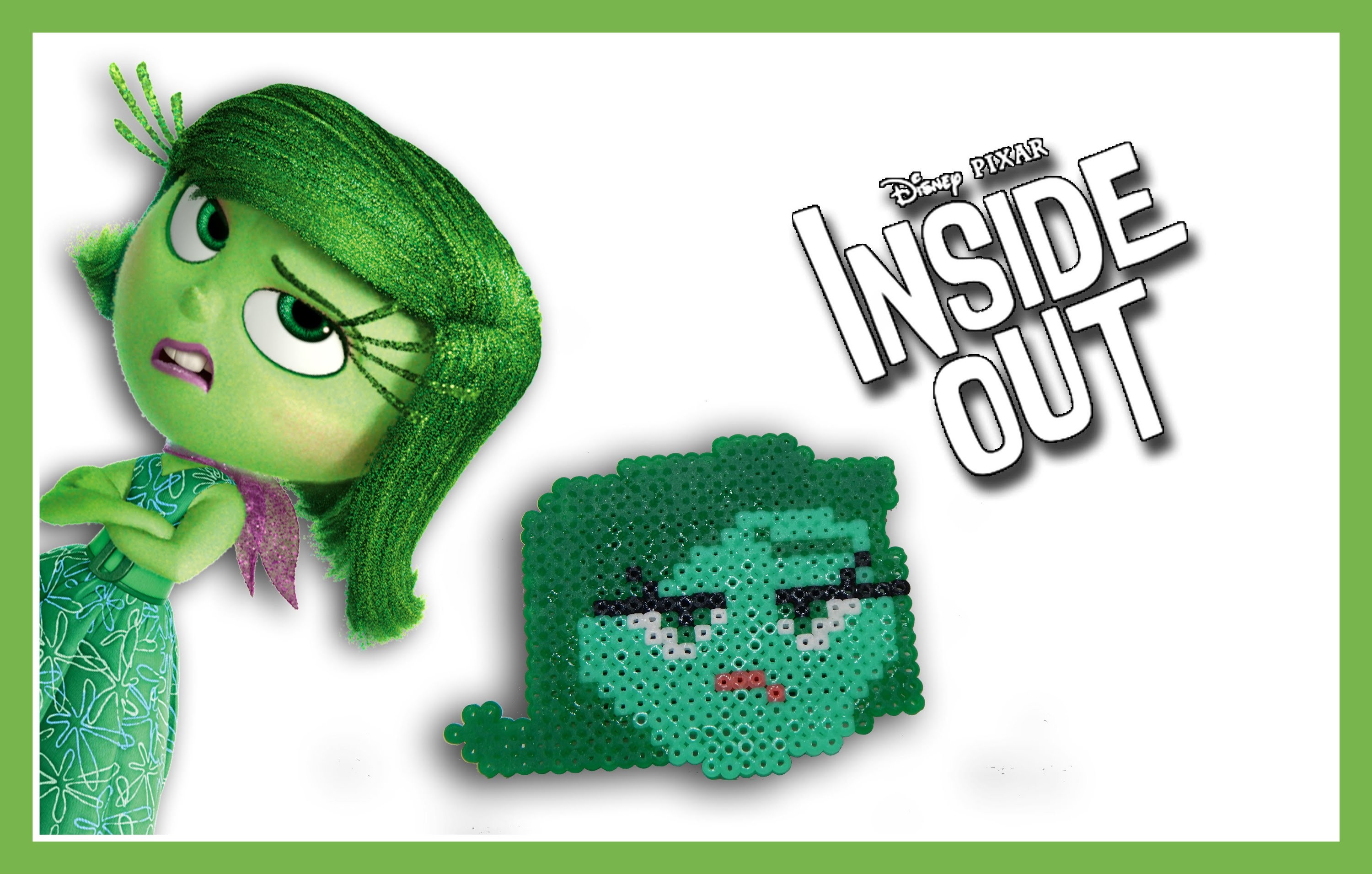DISGUSTO di Inside Out con HAMA BEADS.Perler beads - DIY Disgust Charm Tutorial