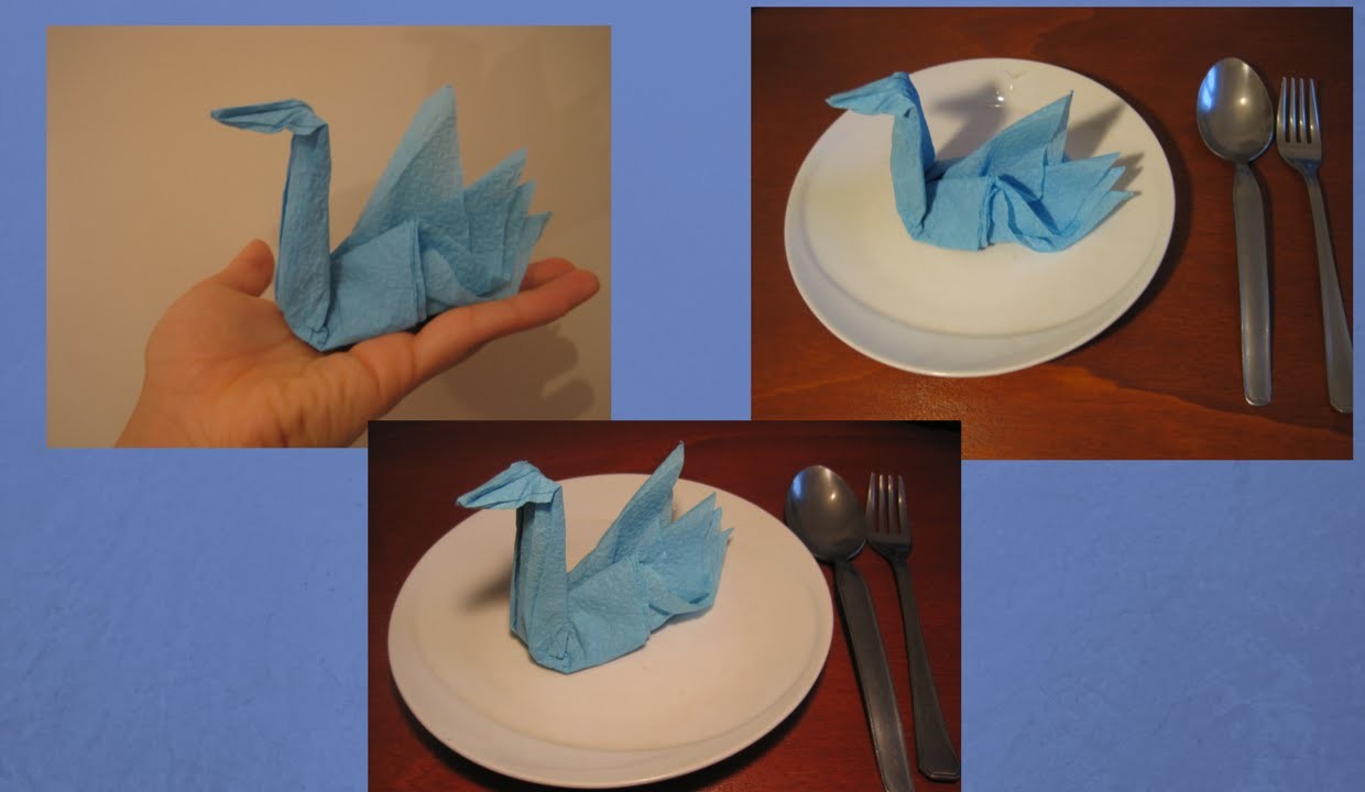 Piegare i Tovaglioli a forma di Cigno.How to Fold a towel Swan
