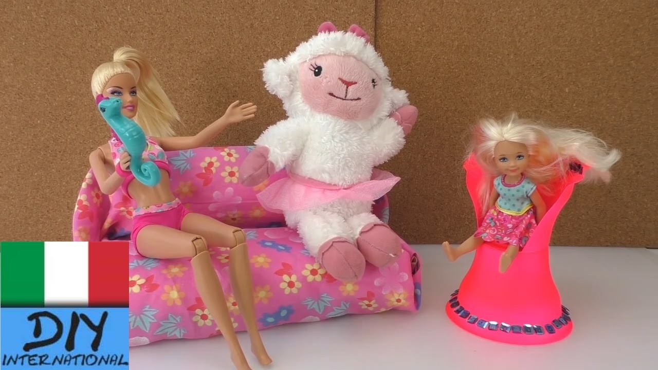 DIY come costruire mobili – divano per le bambole - Tutorial  fai da te in italiano