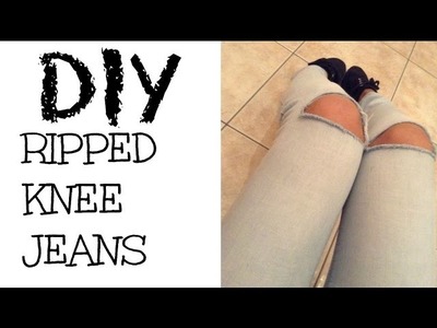 DIY RIPPED KNEE JEANS - Come strappare i tuoi jeans alle ginocchia | Holographic Line