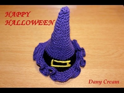 Halloween: cappello da strega all'uncinetto - Crochet witch hat