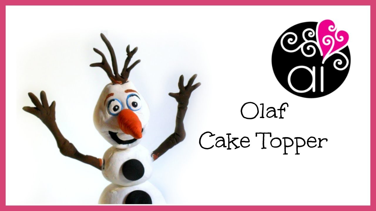 Olaf Cake Topper | Polymer Clay + Porcelana Fria Tutorial | Pasta di Mais e Fimo