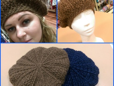 Basco semplice all'uncinetto - double face. Tutorial. How to crochet a beret