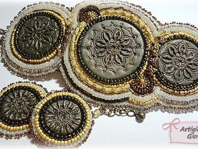 Creazioni con perline - Orecchini e bracciale embroidery per Contest autunno