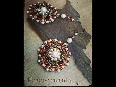 Orecchini "Rosone ramato" : DIY tutorial gioielli di perle e perline