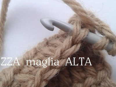 Tutorial mezza maglia alta all'uncinetto