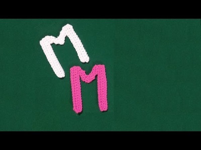 Lettera M all'uncinetto - Alfabeto all'uncinetto - tutorial crochet letter M