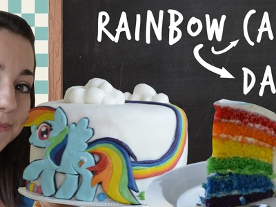 Rainbow Cake Rainbow Dash - Nerd Kitchen
