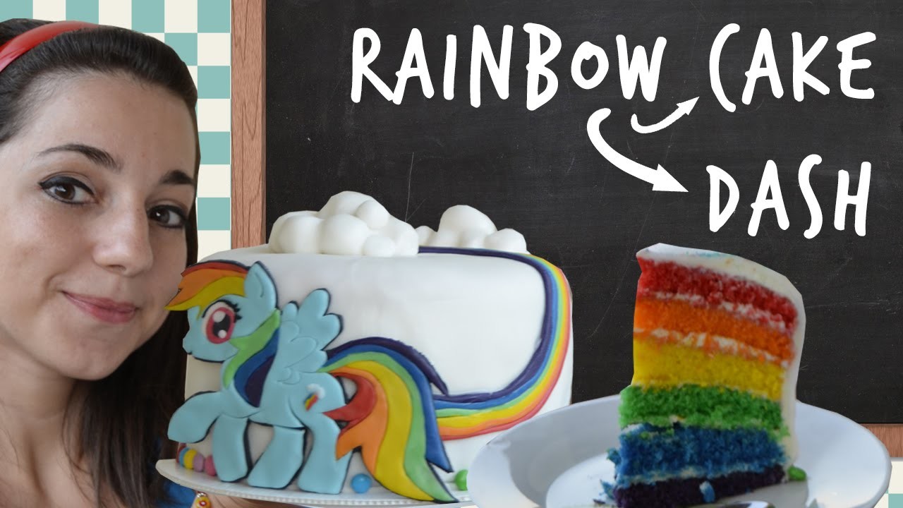 Rainbow Cake Rainbow Dash - Nerd Kitchen