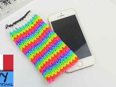 Custodia per iPhone Loom Rainbow - come fare una porta cellulare - calzino loom per iPhone Tutorial