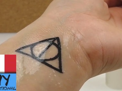 DIY Tattoo Harry Potter Simbolo "I doni della morte – tatuaggio temporaneo facile fai da te