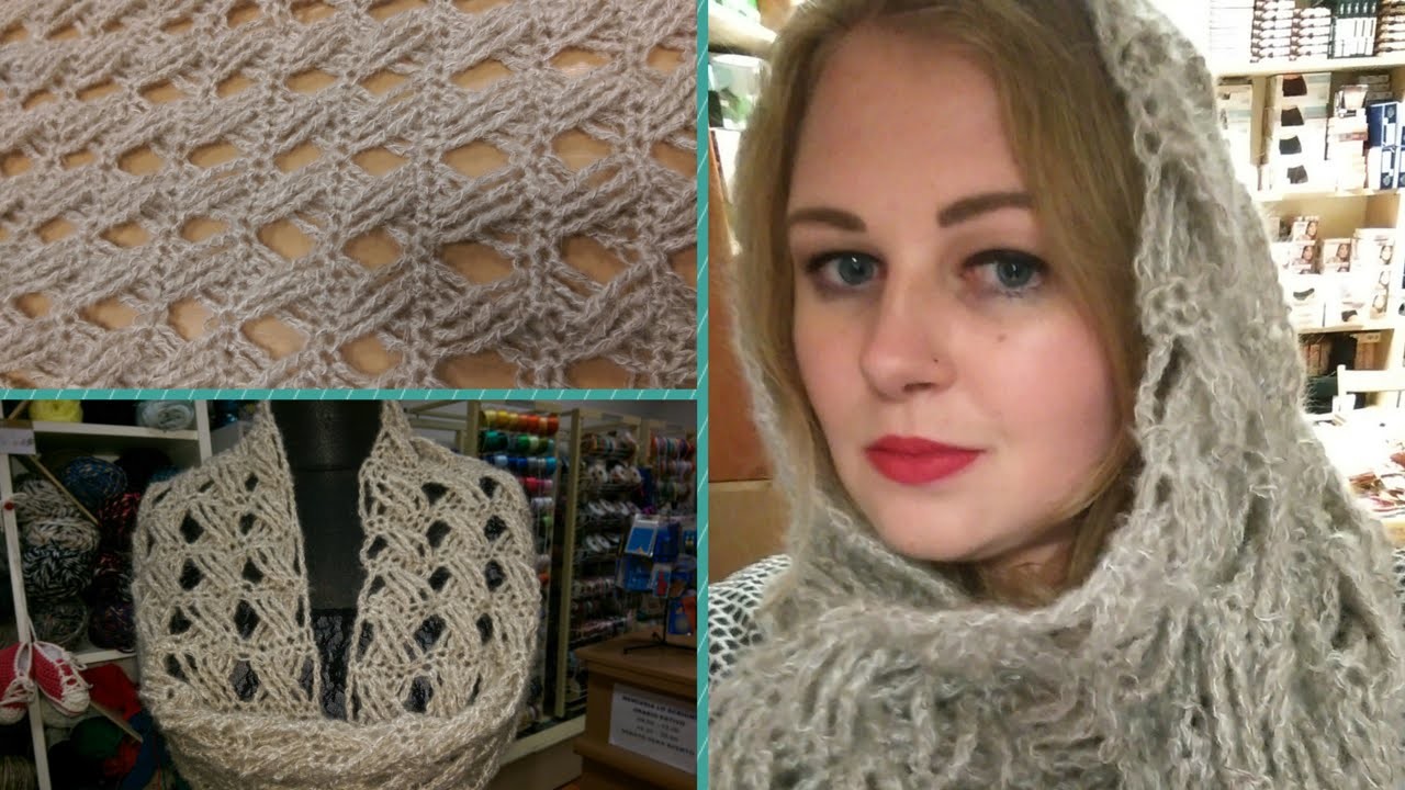 Scaldacollo all'uncinetto - Punto con maglie intrecciate (Tutorial) - How to crochet a cowl