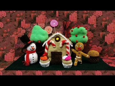 Casetta di marzapane all'uncinetto amigurumi  tutorial crochet gingerbread house