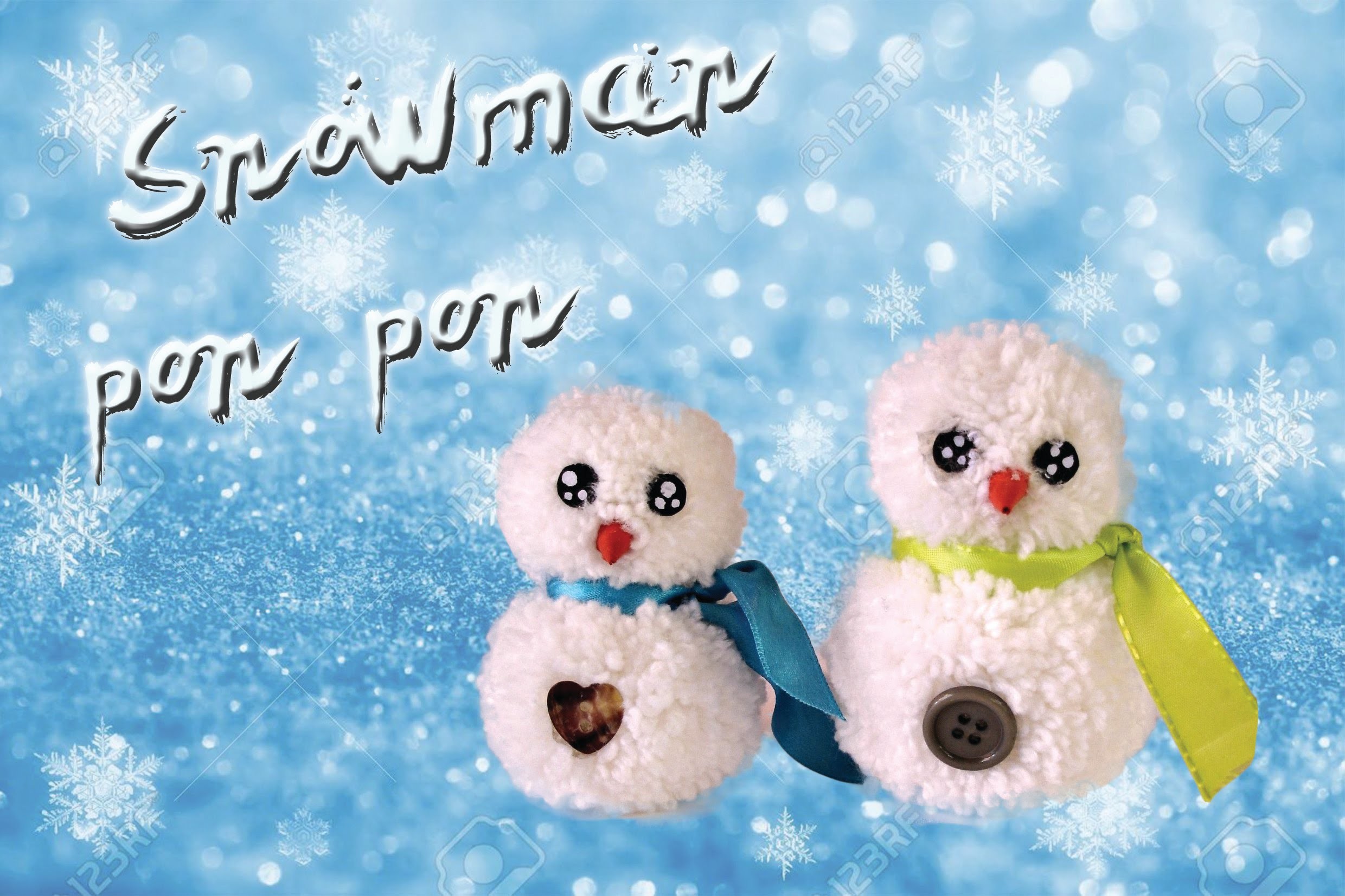 Pupazzo di neve con i PON PON || Snowman with PON PON ❆