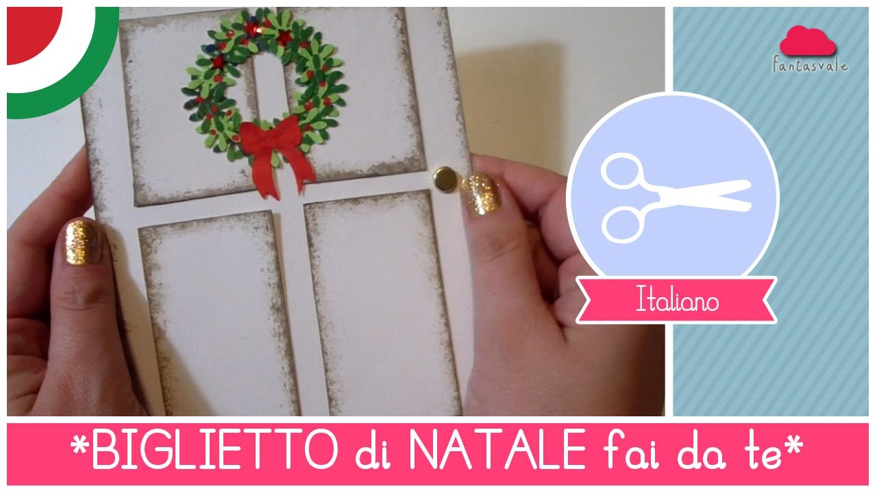 Natale fai da te: Biglietto Natalizio a forma di Porta con Ghirlanda FACILE e BELLISSIMO!