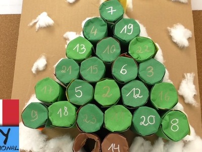 Calendario dell’ avvento albero di Natale - calendario avvento fai da te