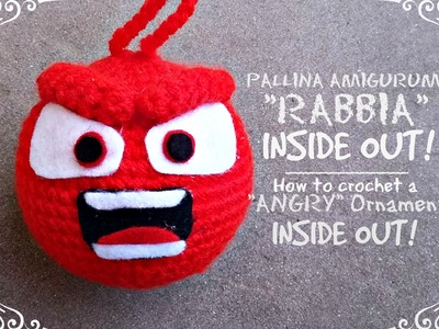 Pallina Amigurumi "RABBIA" - Inside Out | How to crochet a "ANGER" ornament