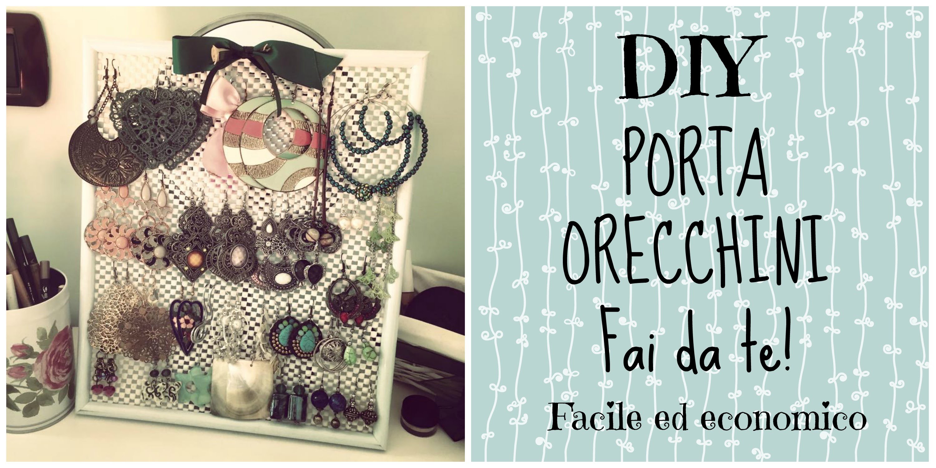 DIY ● Porta Orecchini FAI DA TE! Facile ed economico | Littlesnake90