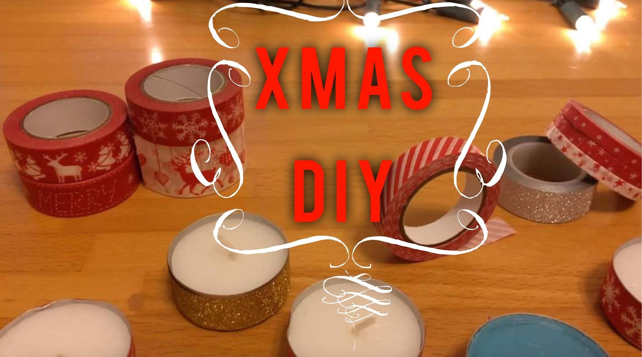 Xmas DIY - Trasformo le candele con decotape e whasitape natalizio