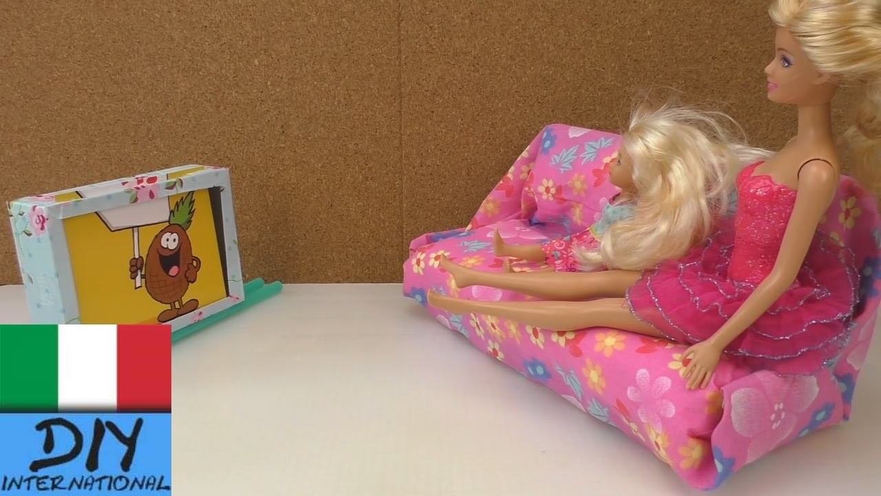 DIY costruire TV parete per Barbie (Tv per barbie fai da te)