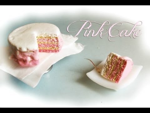 Pink Cake ▪ Tutorial Fimo ▪ Miniature Clay