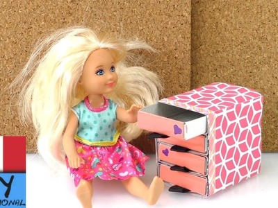 Decorazioni fai da te. cassettiera per la casa delle bambole di Barbie Sylvania