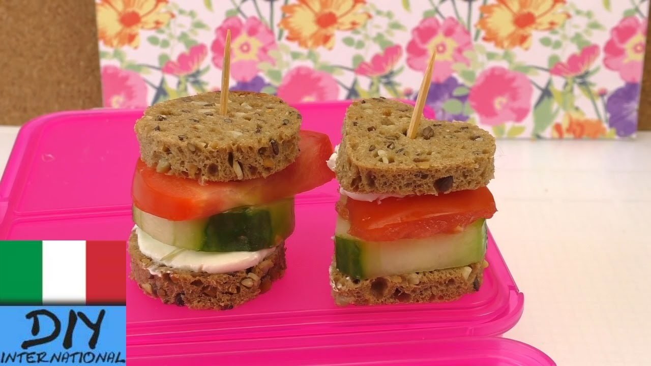 Snack per la scuola, l´università e il lavoro – buonissimi Minihamburger fatti con pane e verdure