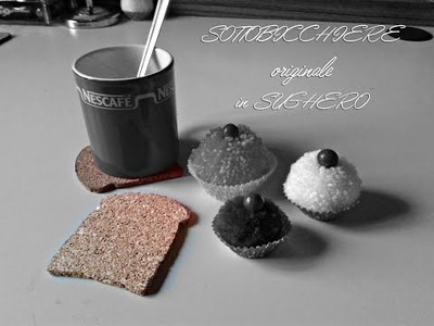 DIY: SOTTOBICCHIERE in SUGHERO. Cork sheets coaster. ITA - ENG