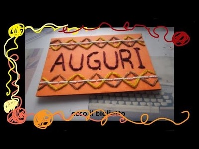 DIY biglietto d'auguri con lana