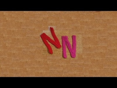 Lettera N all'uncinetto - Alfabeto all'uncinetto - tutorial crochet letter N