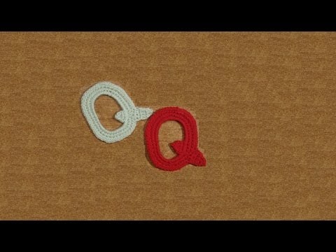 Lettera Q all'uncinetto - Alfabeto all'uncinetto - tutorial crochet letter Q