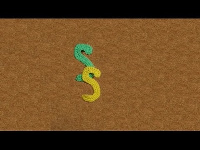 Lettera S all'uncinetto - Alfabeto all'uncinetto - tutorial crochet letter S