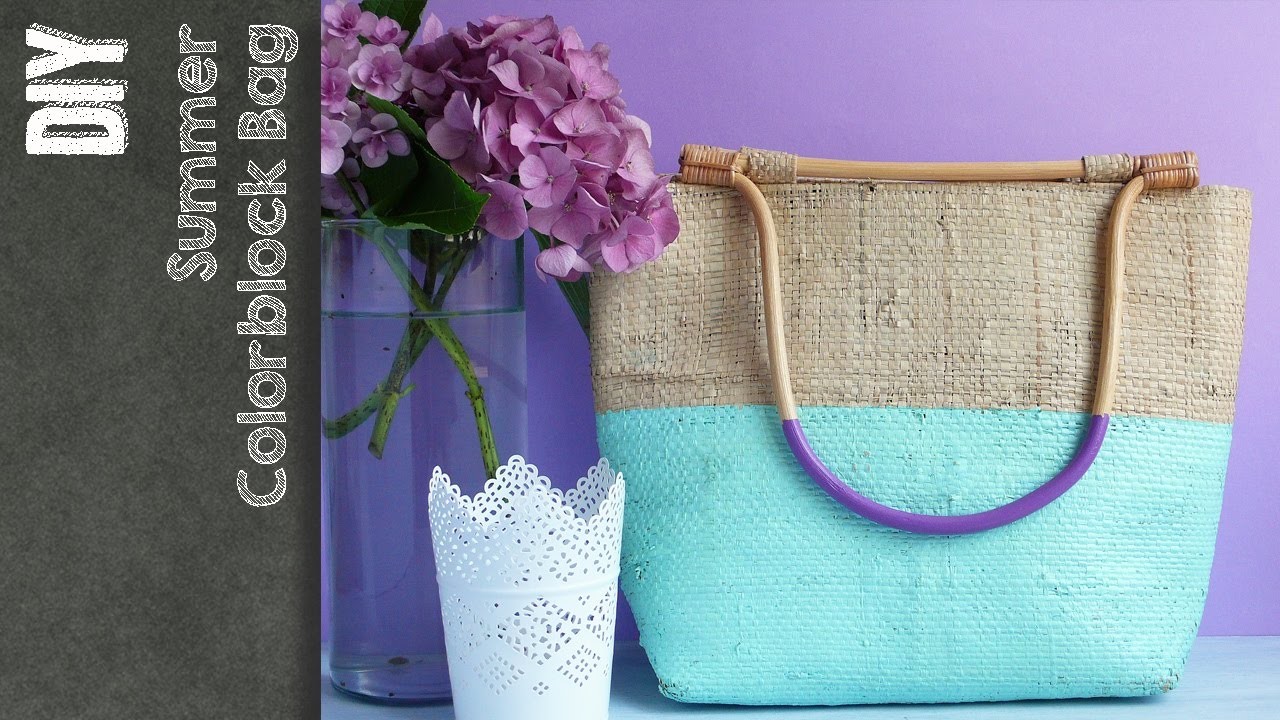 DIY Borsa di paglia estiva - Summer Bag - Restyling- tutorial