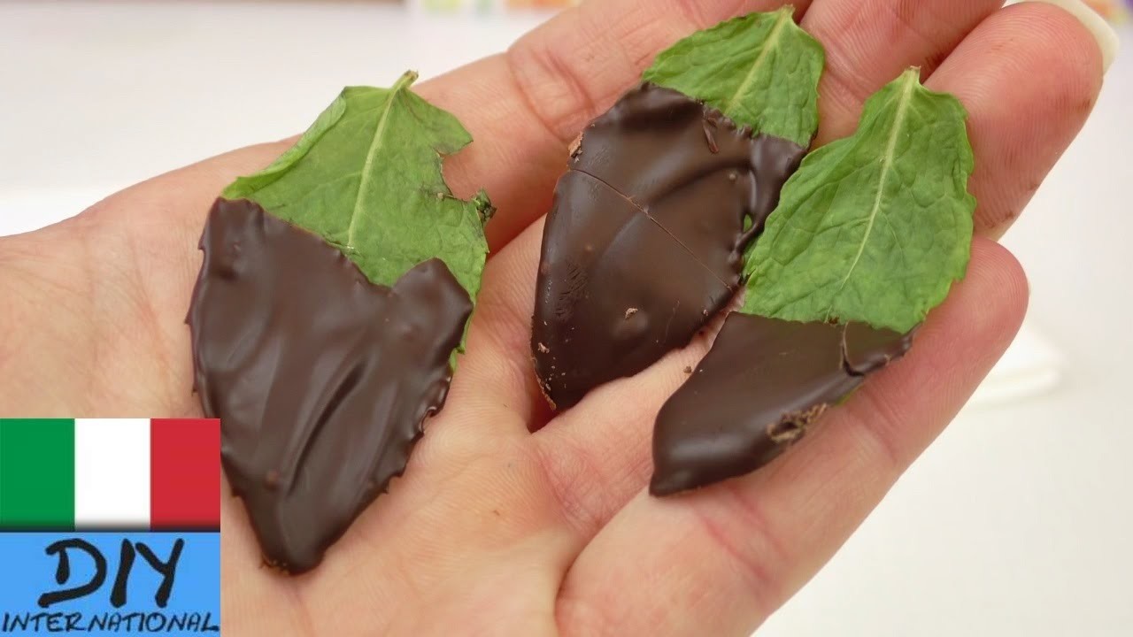 DIY "After Eight" Snack Fai da te | foglie di Menta piperita con cioccolato