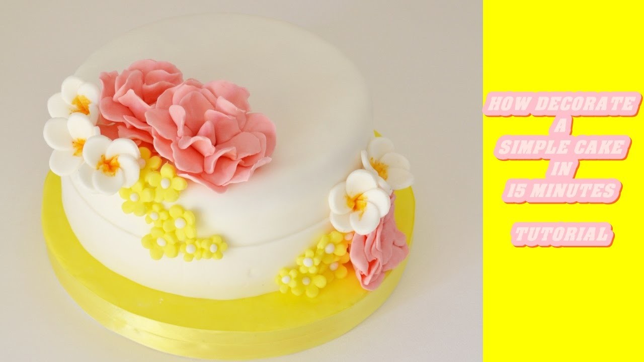 How decorate a simple cake with fondant in 15 minutes - come decorare una torta in 15 minuti