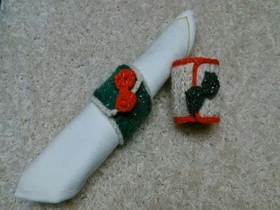 Portatovaglioli Natalizio all'uncinetto (crochet Christmas napkin)