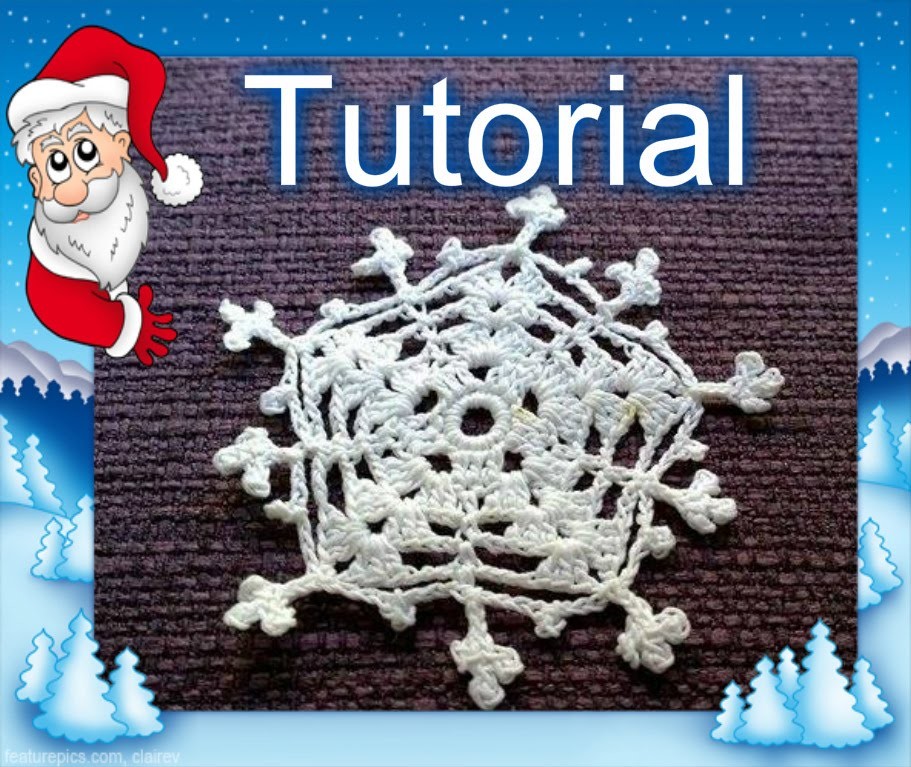 Tutorial 22. * Fiocco di Neve di Natale * all' Uncinetto . How to Crochet a Christmas Snowflakes