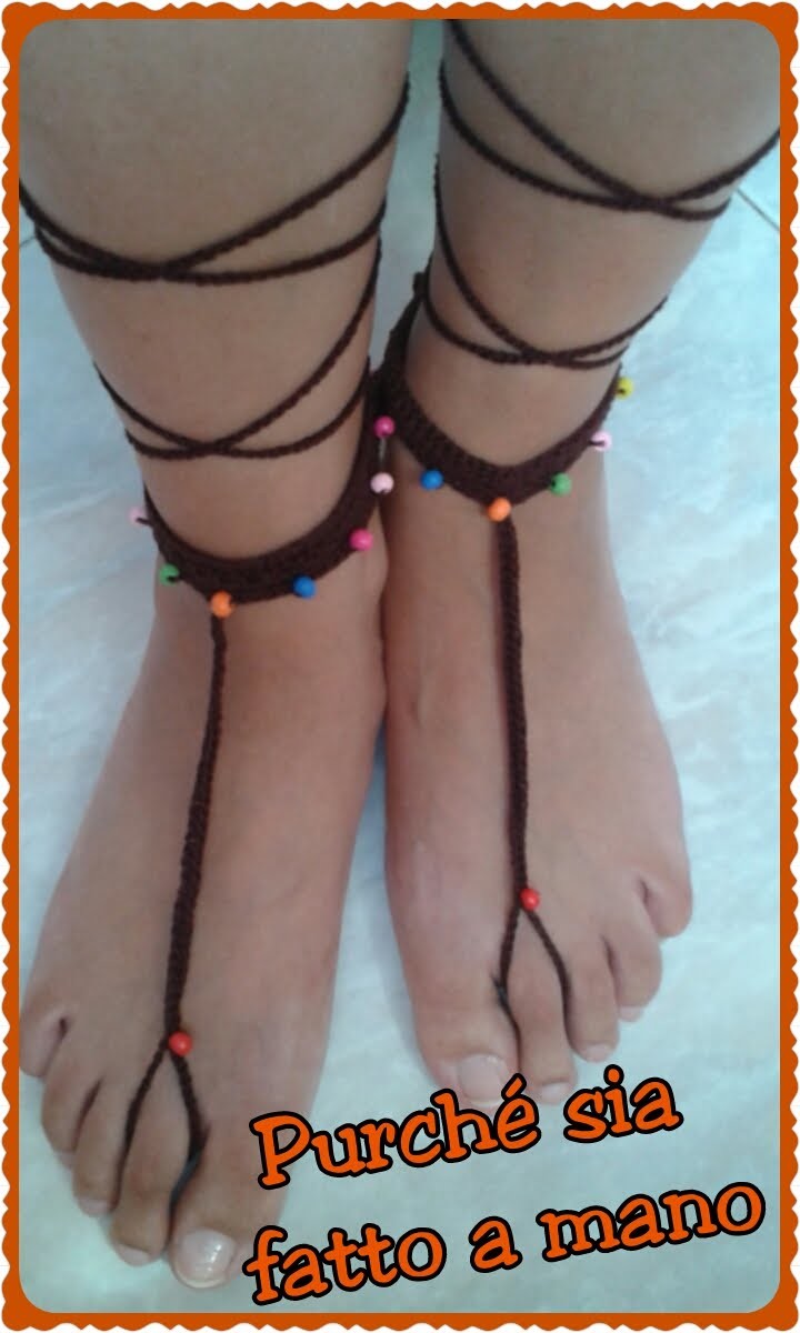 Barefoot Sandals Crochet: Cavigliere all'uncinetto