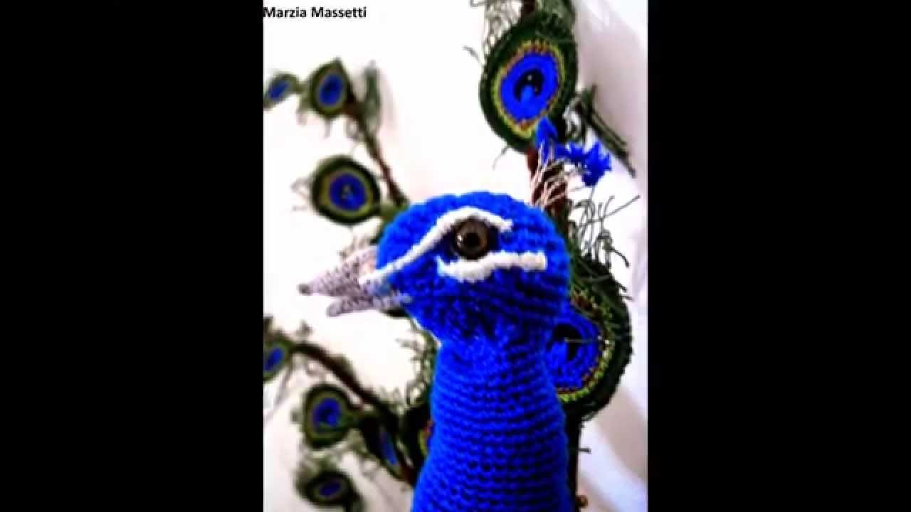 Pavone uncinetto - peacock crochet - Marzia Massetti