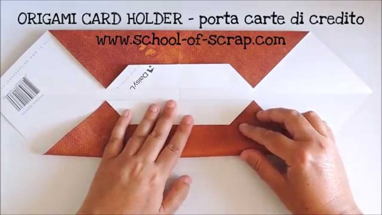 Come fare un porta carte di credito origami