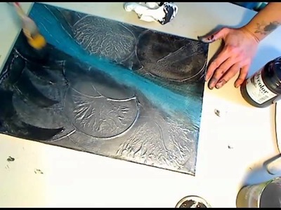 Pittura materica tecnica con gesso acrilico e "sfregazzo" - parte 2