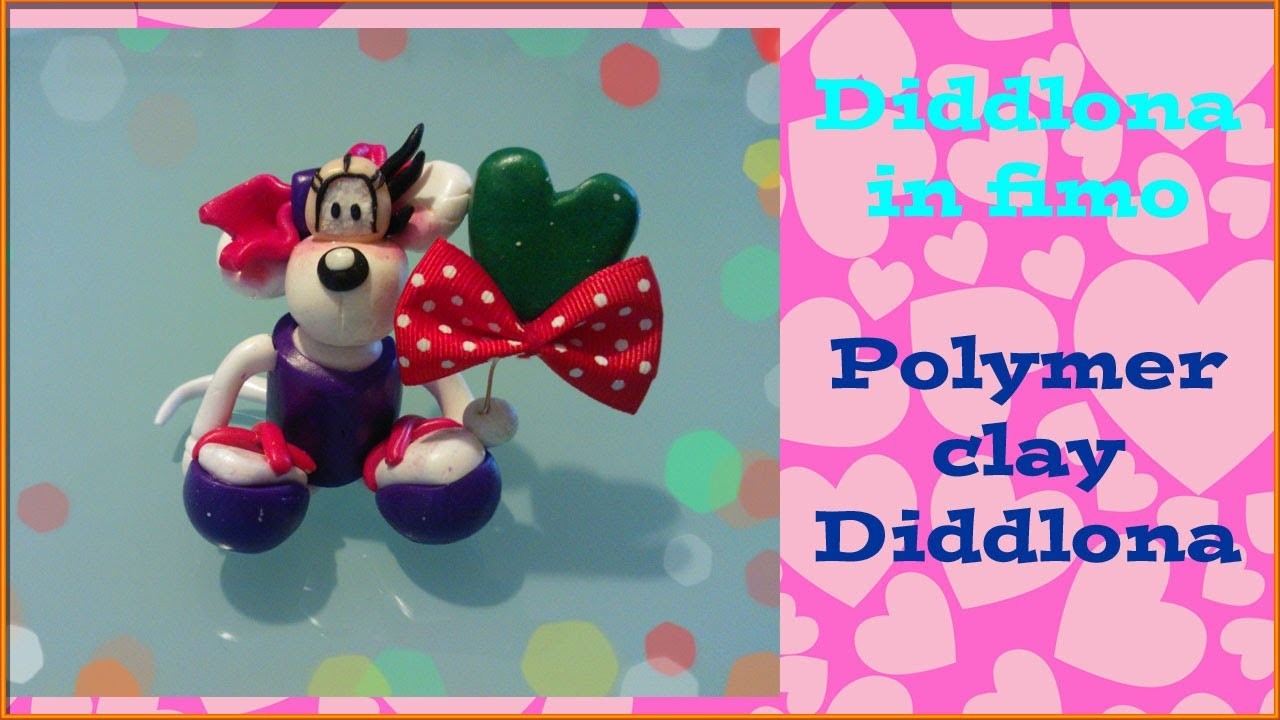 TUTORIAL FIMO #3: Diddlona♥ Polymer clay (with Eng sub)