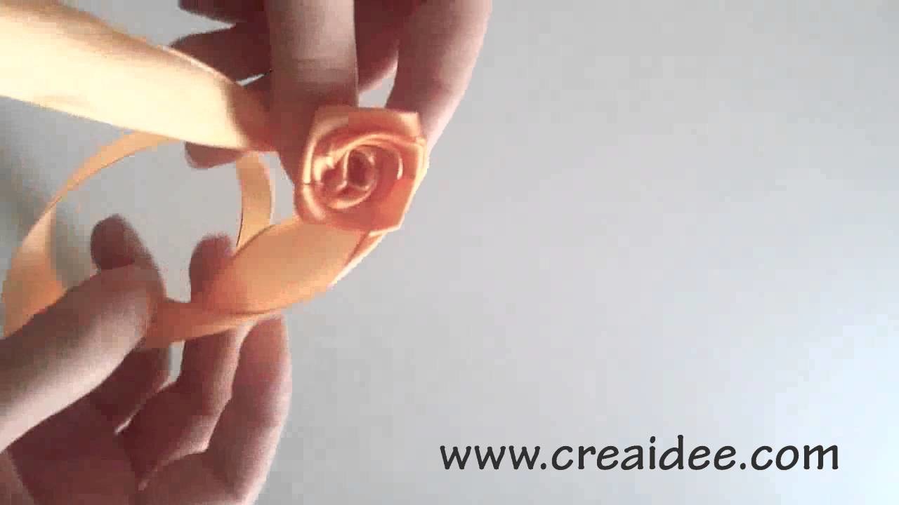 DIY Ribbon Rose - Tutorial di Creaidee