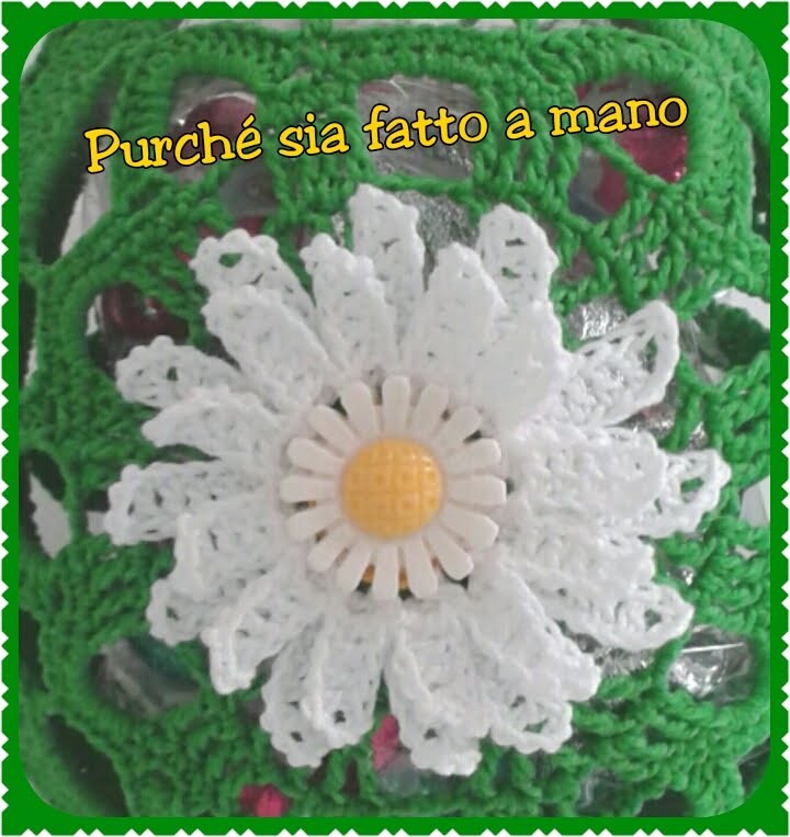 Margherita a rilievo all'uncinetto - Crochet a Daisy