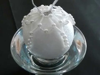 Come decorare una sfera in polistirolo con perle Margistyle