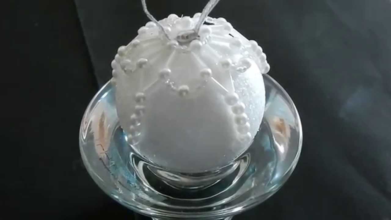 Come decorare una sfera in polistirolo con perle Margistyle